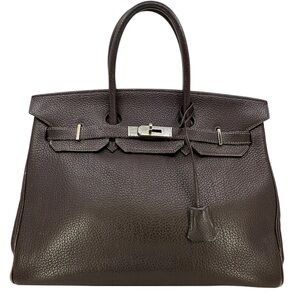 Hermes Birkin 35 Clemence Leather Bag